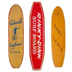 Vintage Collection of 3 1960s Skateboards