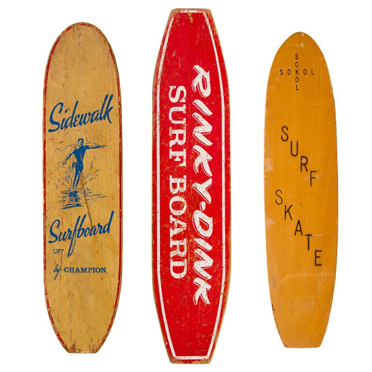 Collection of 3 1960s Skateboards
