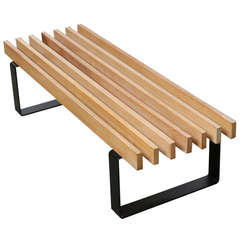 Architectural Slat Bench / Coffee Table c.1960s Sweden