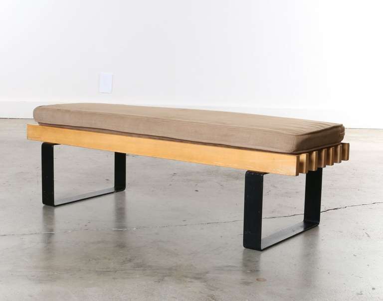 Wood Architectural Slat Bench / Coffee Table c.1960s Sweden