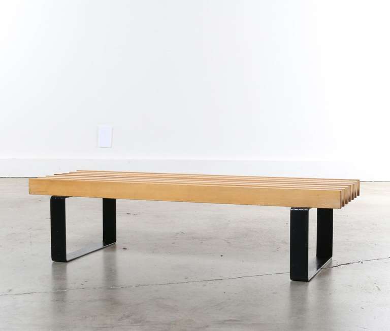 Swedish Architectural Slat Bench / Coffee Table c.1960s Sweden
