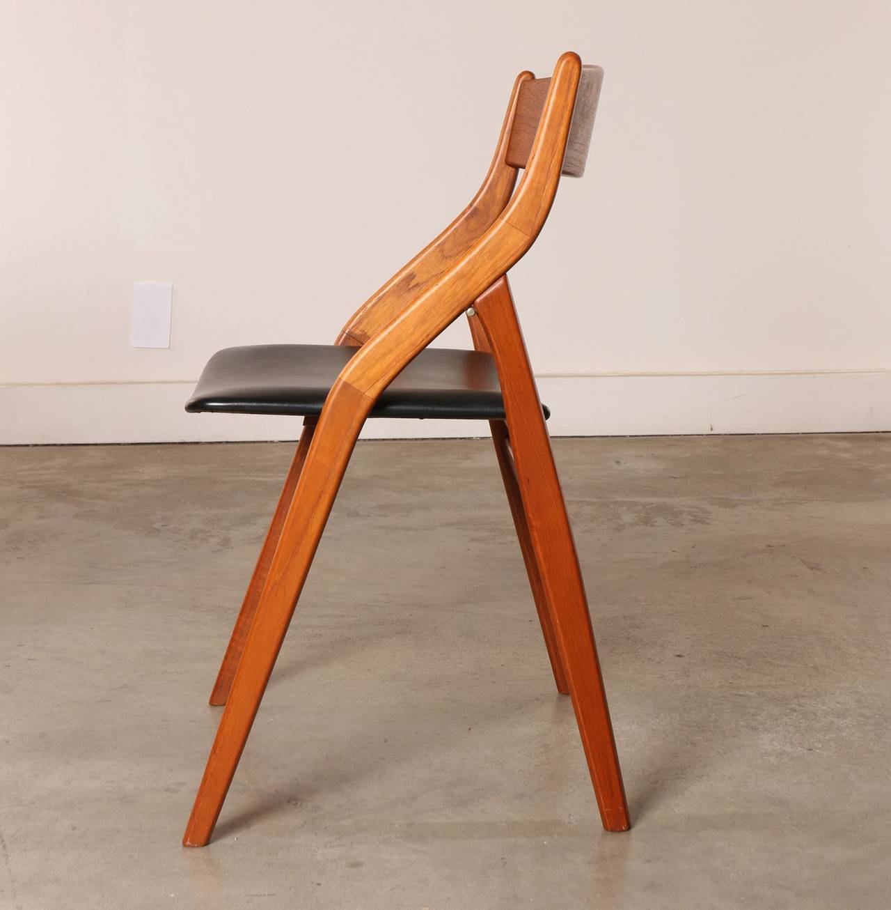 Mid-20th Century Set of Four Dyrlund Danish Modern Teak Folding Dining Chairs