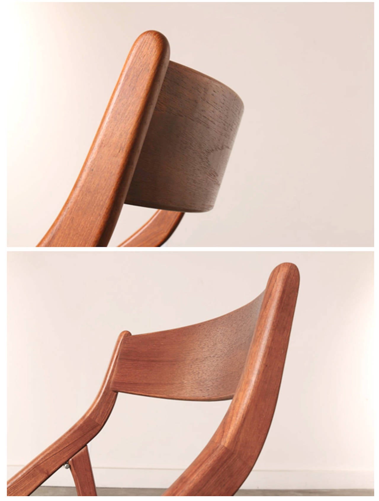 Set of Four Dyrlund Danish Modern Teak Folding Dining Chairs 3