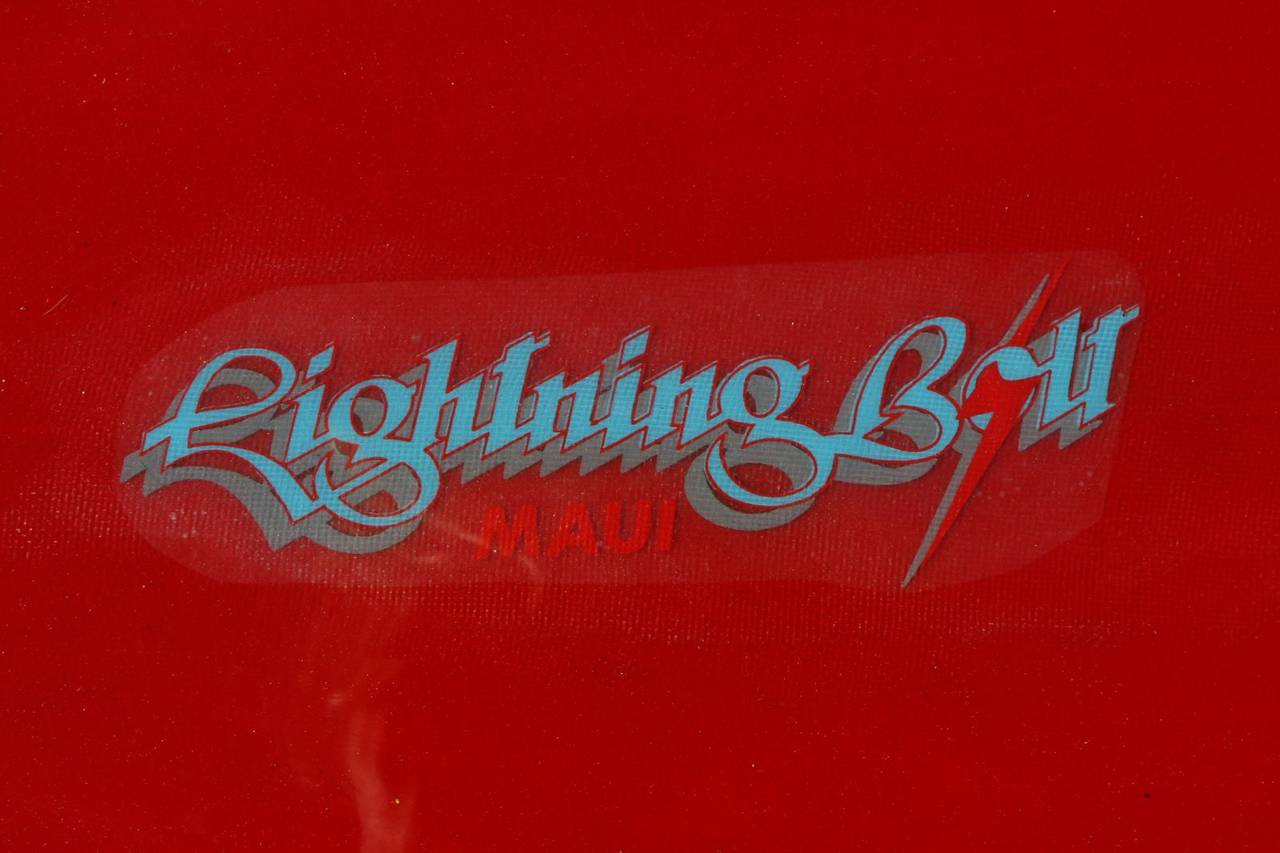 Early 1970s Surfboard with Lightning Bolt Logo, Restored 1