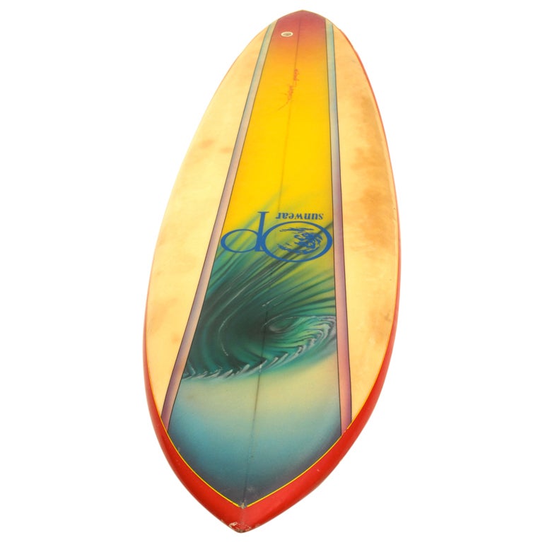 OP Airbrushed Surfboard, 1970s