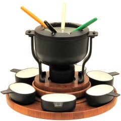 Retro 1970's Danish Fondue Set, Digsmed Denmark