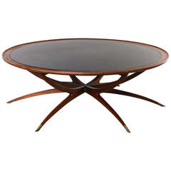 Danish Teak and Glass Spider Coffee Table