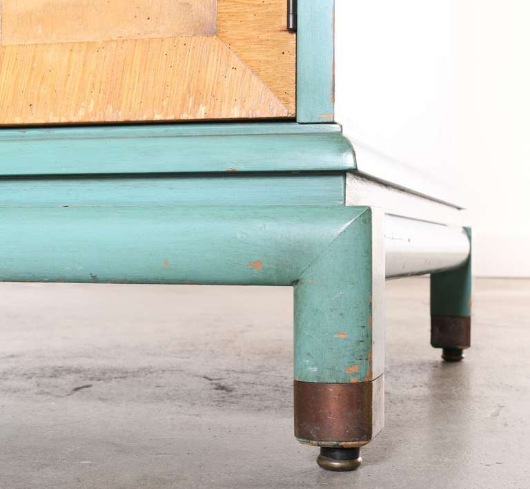 Wood Cabinet Table Bench by Renzo Rutili for Johnson Furniture Co.