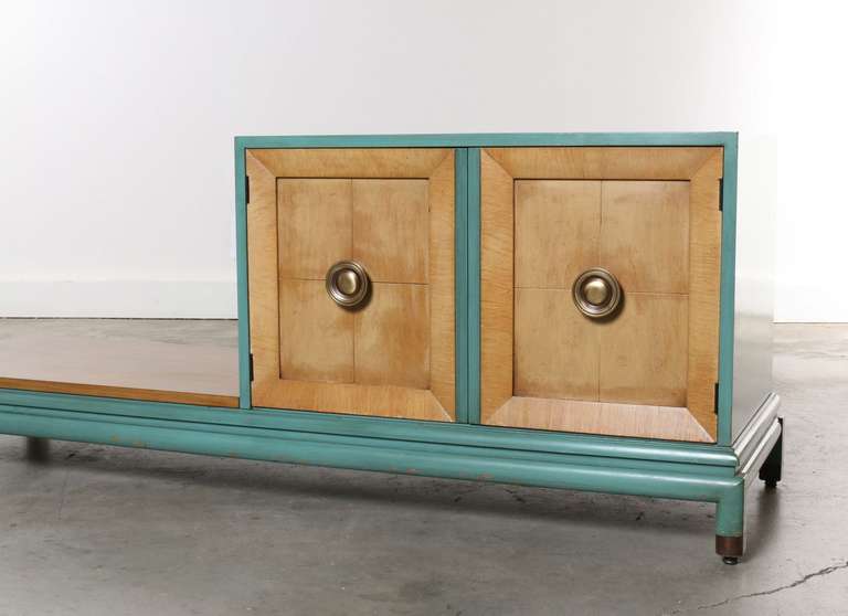 Mid-Century Modern Cabinet Table Bench by Renzo Rutili for Johnson Furniture Co.