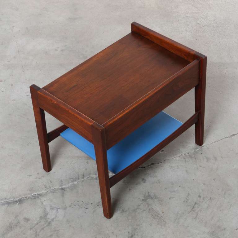 Walnut Night Stand, End Table, by Jens Risom 1960's at 1stdibs