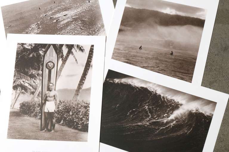 This is a collection of 15 beautiful sepia toned black and white photographs from surfings past. The images are 11X14 and beautifully printed. Only 1,000 copies of this portfolio were printed. The collection includes some of surfing history's most