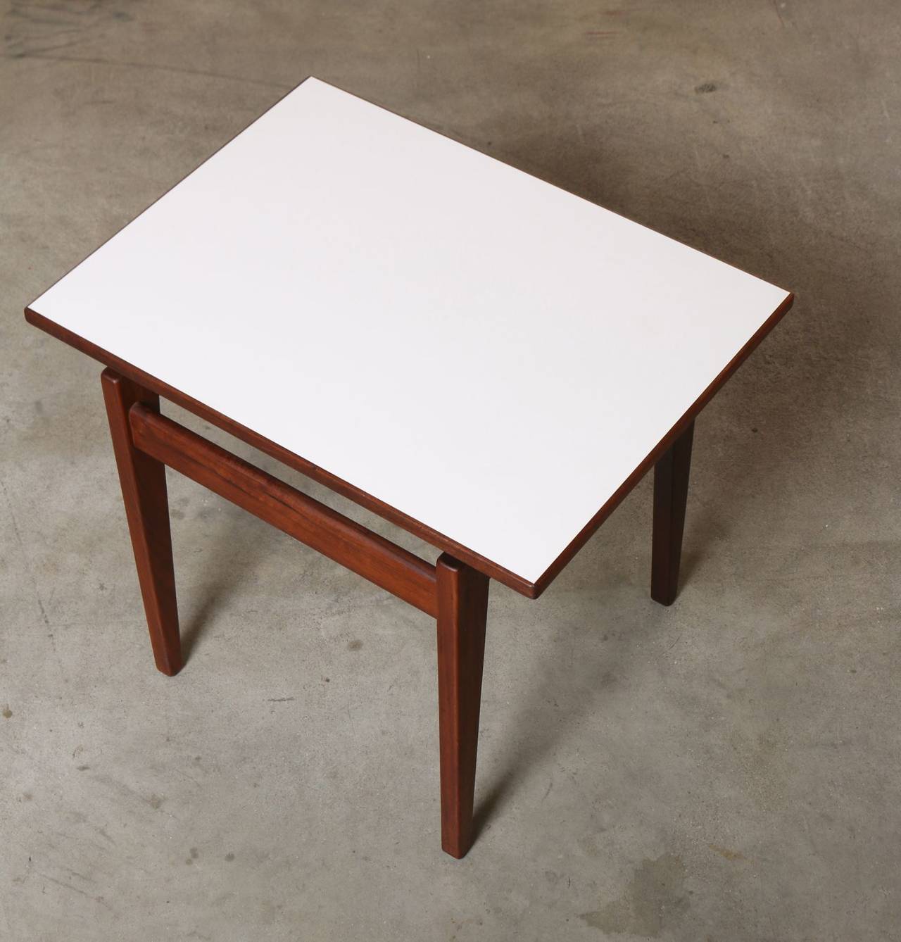 American Jens Risom Walnut and Formica Side Table