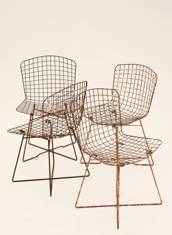 Metal Bertoia Chairs, Rusty, Rustic, Rare