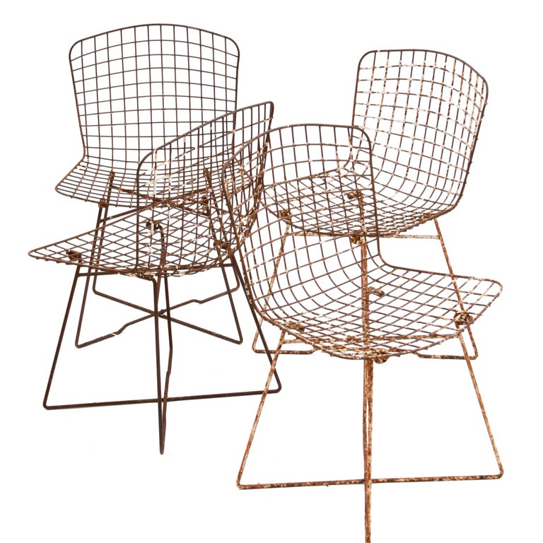 Bertoia Chairs, Rusty, Rustic, Rare