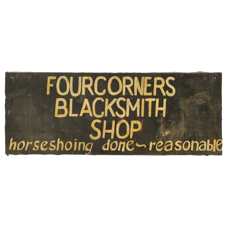 Four Corners New Mexico Blacksmith Sign, c. 1900
