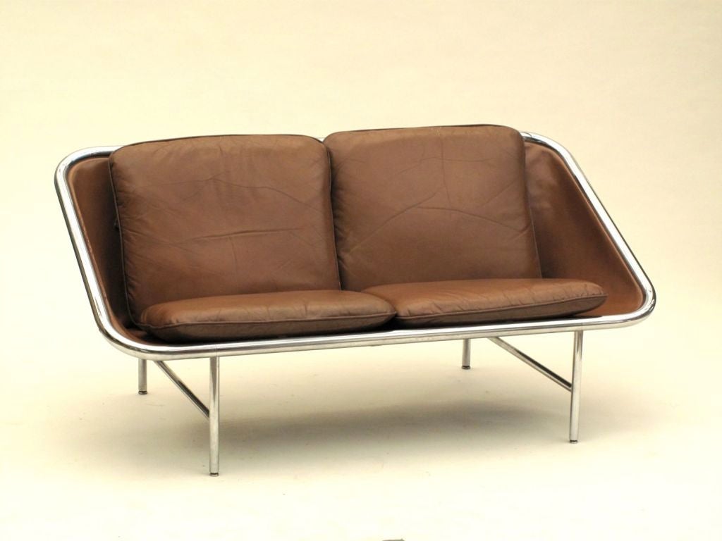 Mid-20th Century Rare George Nelson 2 Seater Sling sofa