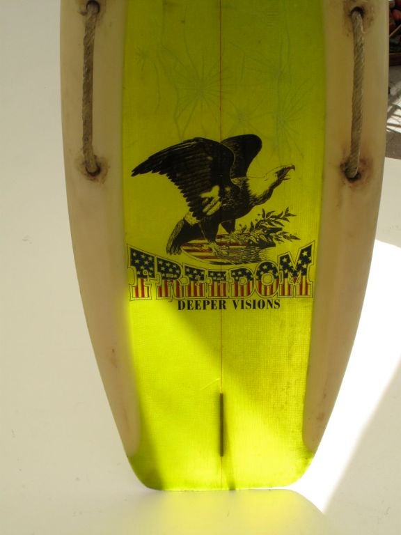 Late 20th Century Fantastic Freedom Deeper Visions Knee-Board, Surfboard
