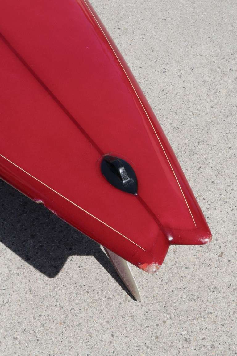 Early 1970's Swallow Tail Gun, Natural Progression Surfboard In Good Condition In Los Angeles, CA
