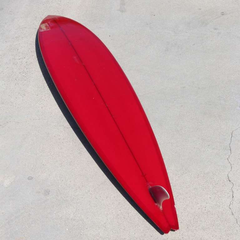 Mid-Century Modern Early 1970's Swallow Tail Gun, Natural Progression Surfboard