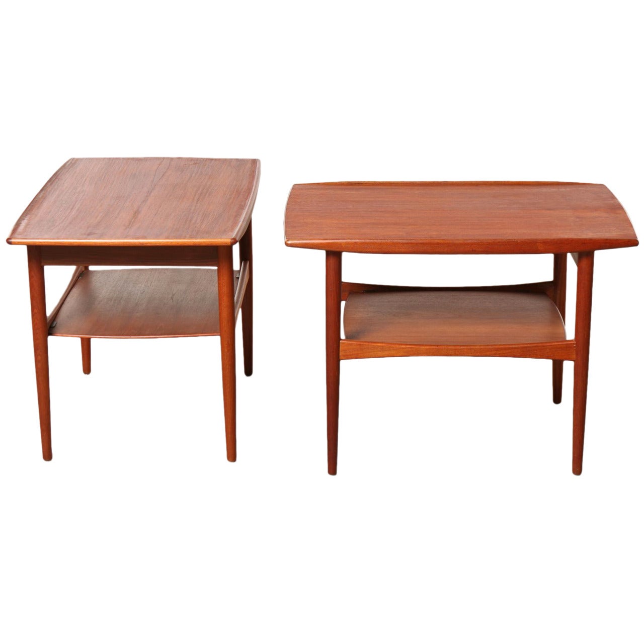 Pair of 1960s Danish Teak Side Tables by Moredo