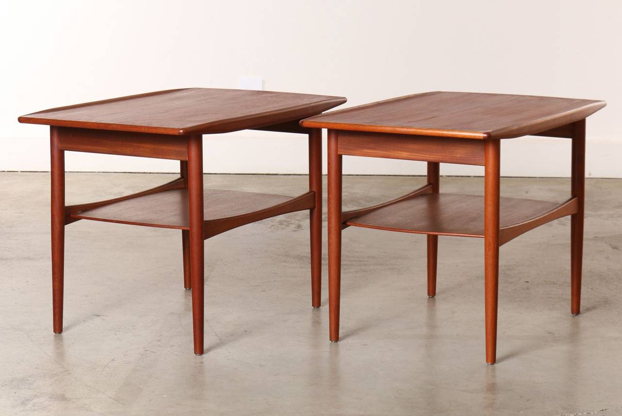 Pair of 1960s Danish Teak Side Tables by Moredo 3