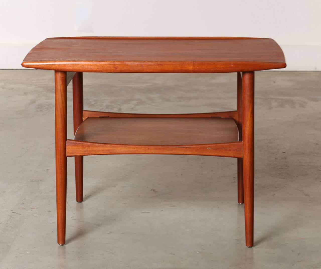 Mid-20th Century Pair of 1960s Danish Teak Side Tables by Moredo