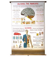 Vintage Alcohol the Narcotic Chart
