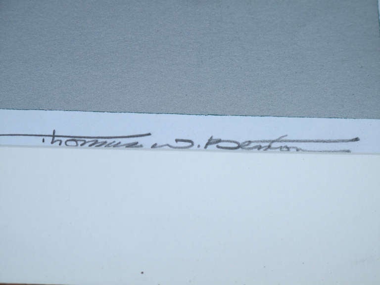 Mid-Century Modern Hunter S Thompson and Thomas W Benton Original Silk Screen Art