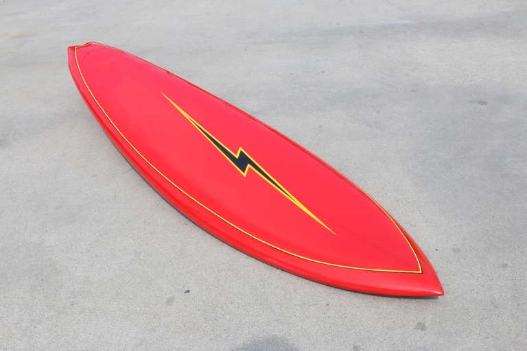 1972 Barry Kanaiaupuni Model Lightning Bolt Surfboard, Fully Restored
