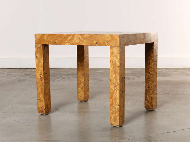 Milo Baughman Burl Wood Side Table for Thayer-Coggin In Good Condition In Los Angeles, CA