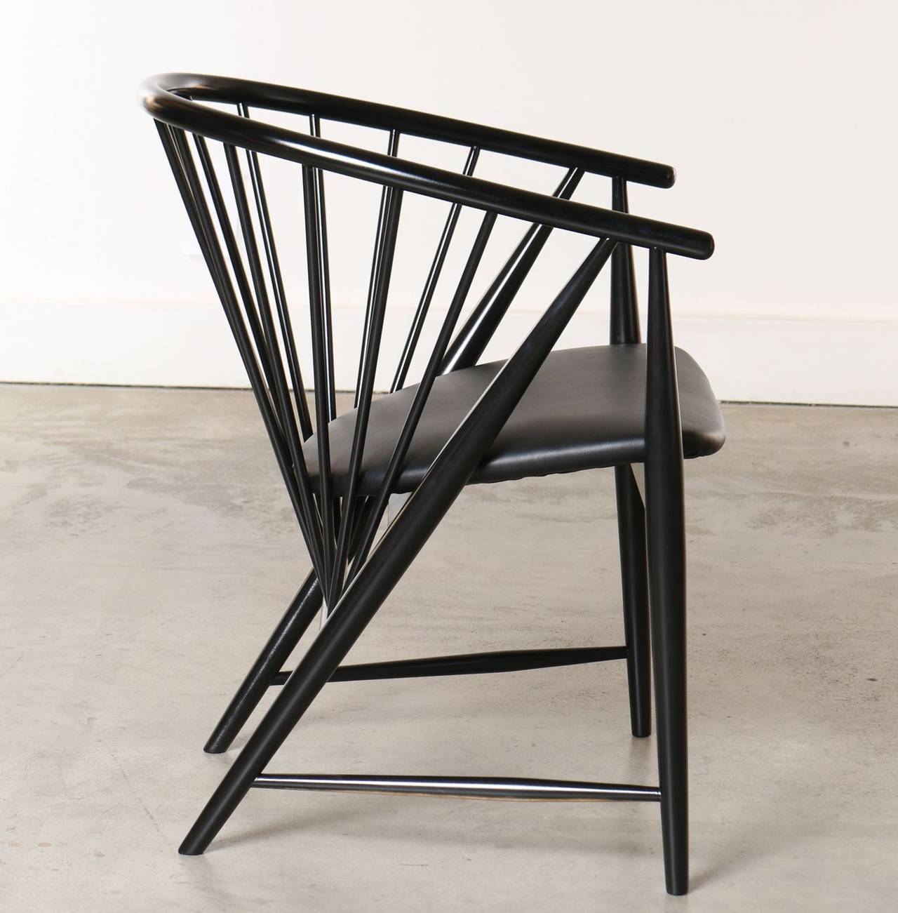 Swedish Sonna Rosen for Nassjo Stolfabrik, Sun Feather Spindle Chair Pair, Sweden, 1948 For Sale