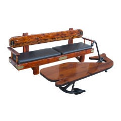 Retro Nautical Whale Coffee Table and Bench Set