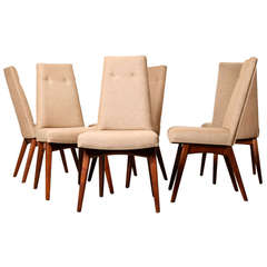 Set of Six Adrian Pearsall High-Back Dining Chairs by Craft Associates