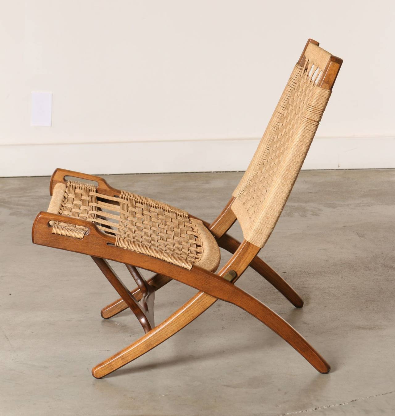 wood and rope chair