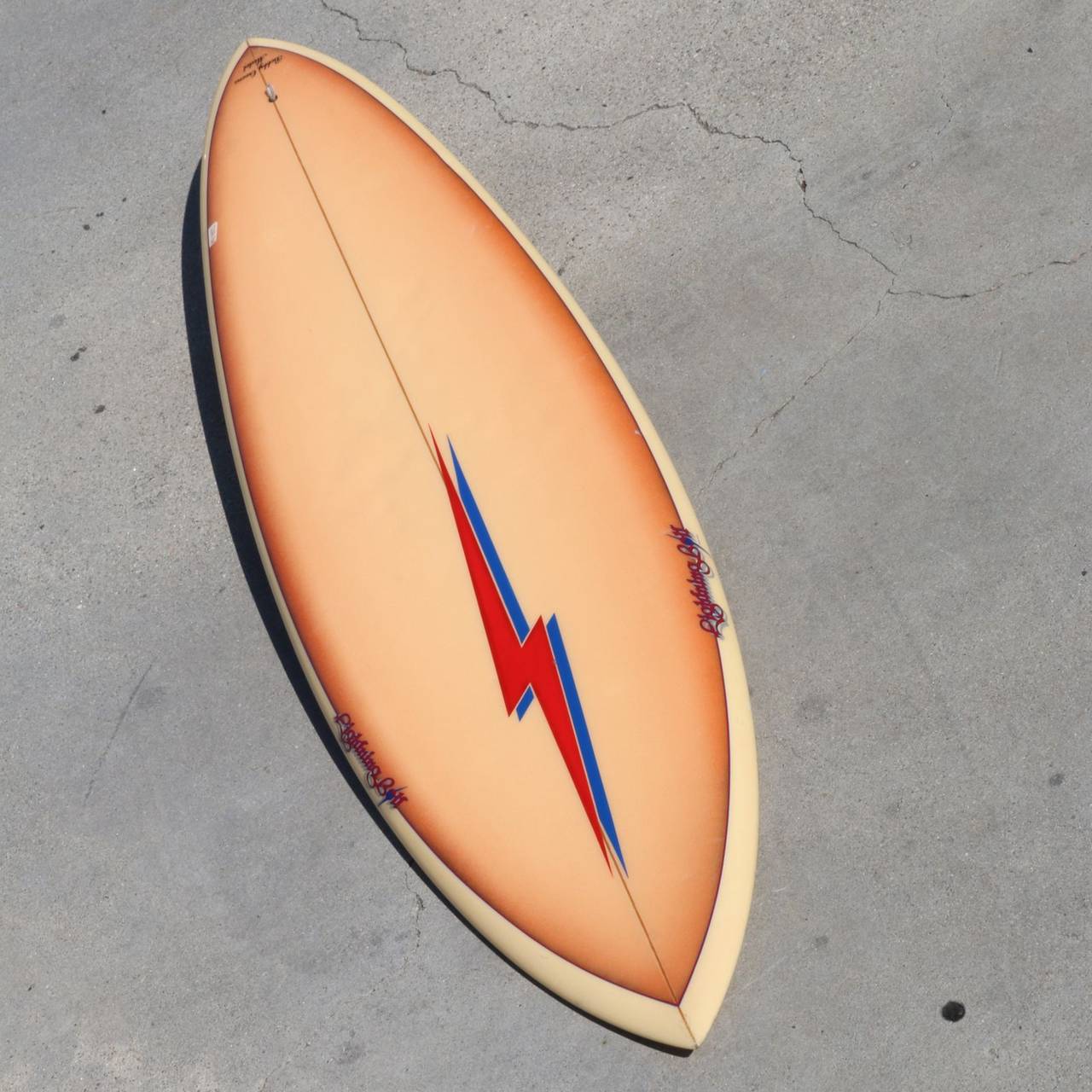 American Rare and Beautiful Bobby Owens Lightning Bolt Surfboard, Late 1970s