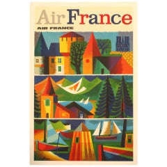 1960s Air France Travel Poster by Nathan