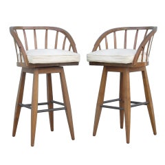 Bar Stool Set by Edward Wormley for Dunbar.