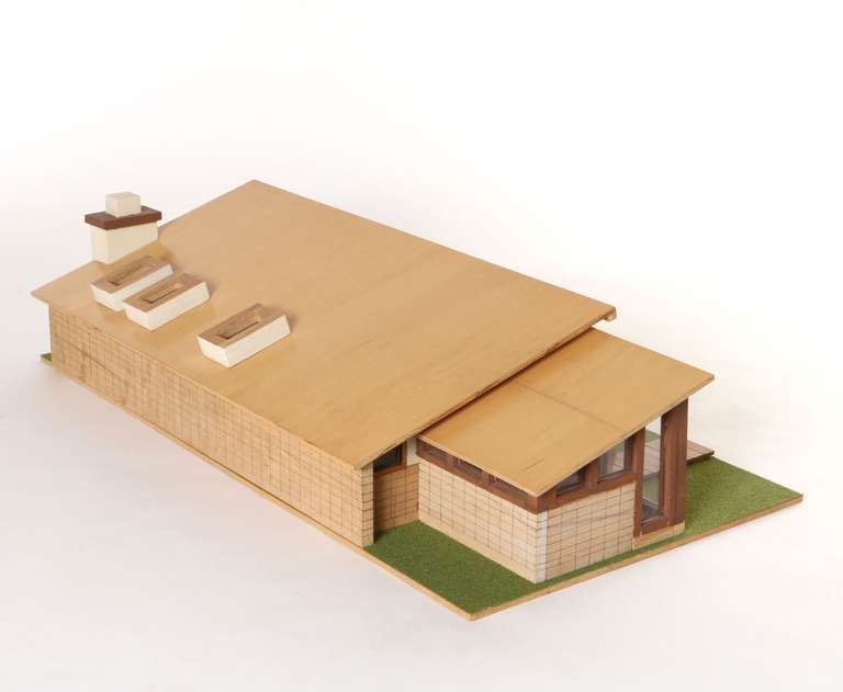 Mid-20th Century Mid Century Architectural House Model