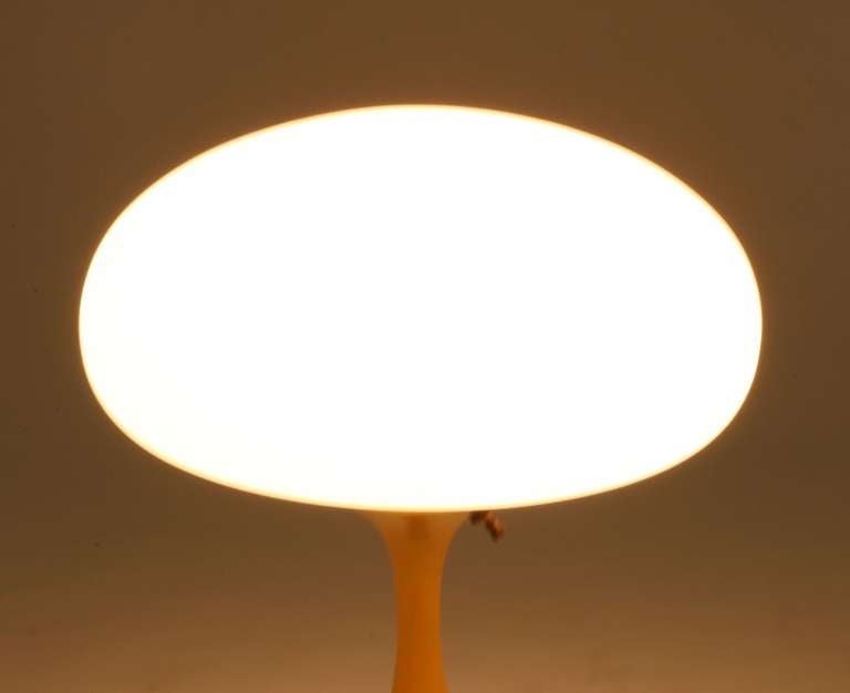 Mid-Century Modern 1960's Laurel Lamp Co Yellow Mushroom Table Lamp