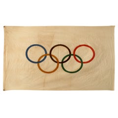 Original Vintage Olympic Flag, 4 x 6