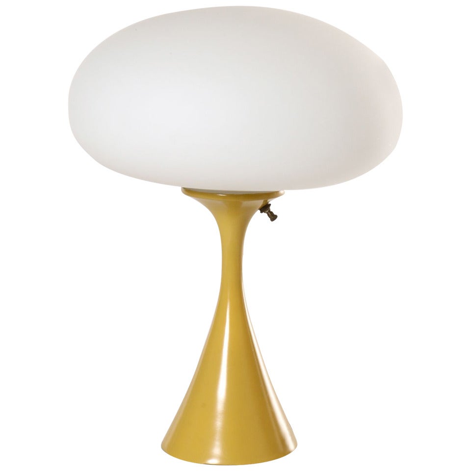 1960's Laurel Lamp Co Yellow Mushroom Table Lamp