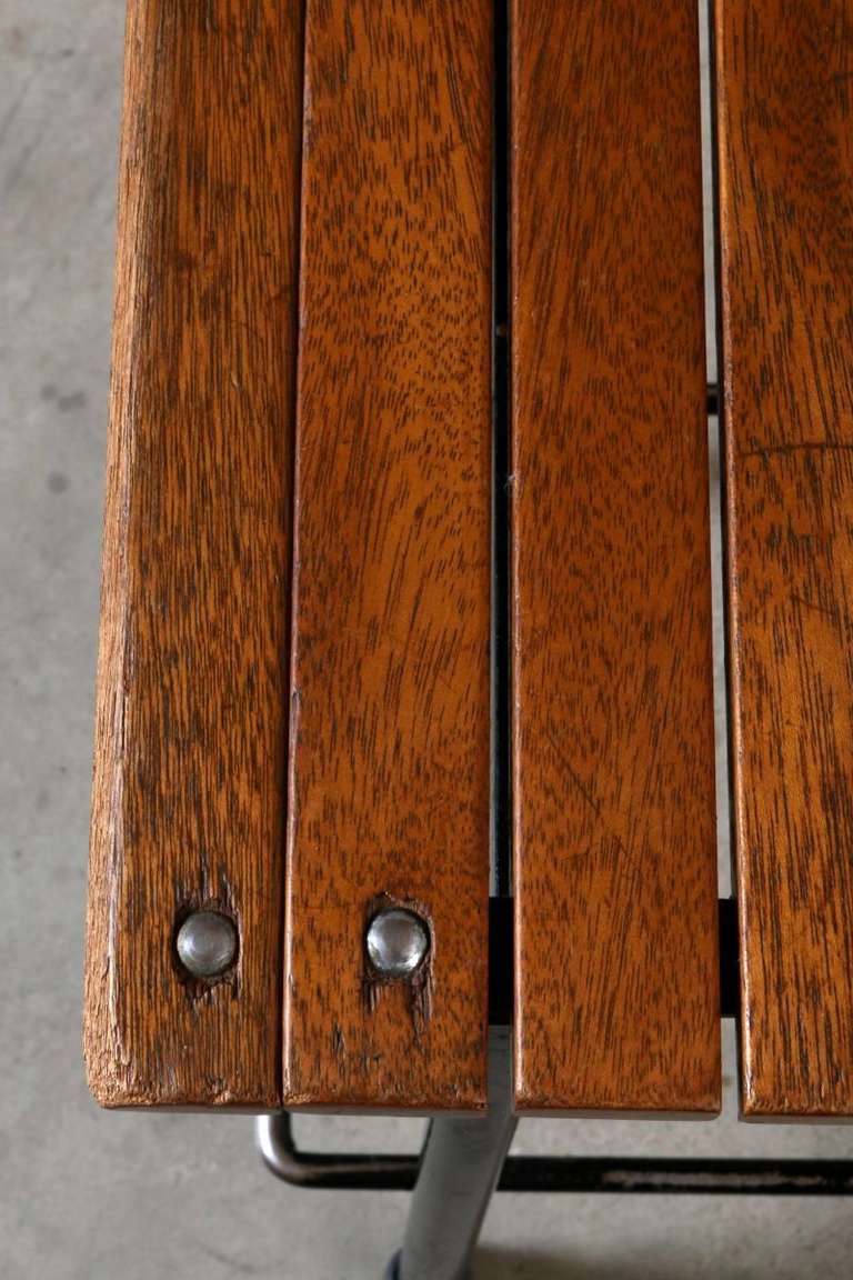 Set of Three Cal Vista Slatted Seat Counter Height Stools, Circa 1950's 3