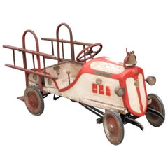 Vintage 1930's Toy Fire Engine Pedal Car