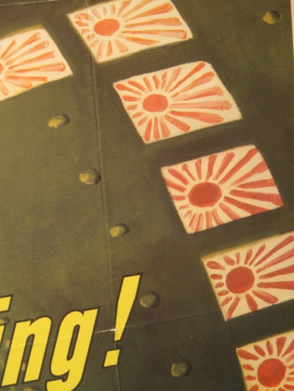 Glass Buy War Bonds Original Vintage Poster, 1942, Keep Him Flying!