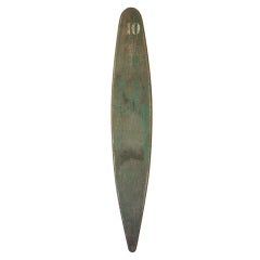 Used 1930s Green Paddleboard Surfboard #10