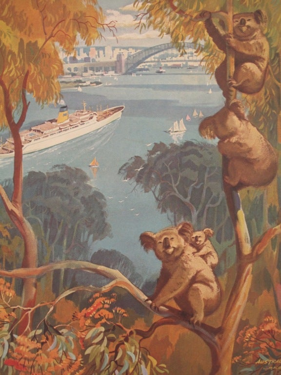 Australia advertising travel poster, 'Go Matson