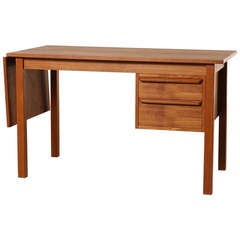 Danish Modern Teak Expandable Desk with Movable Drawers