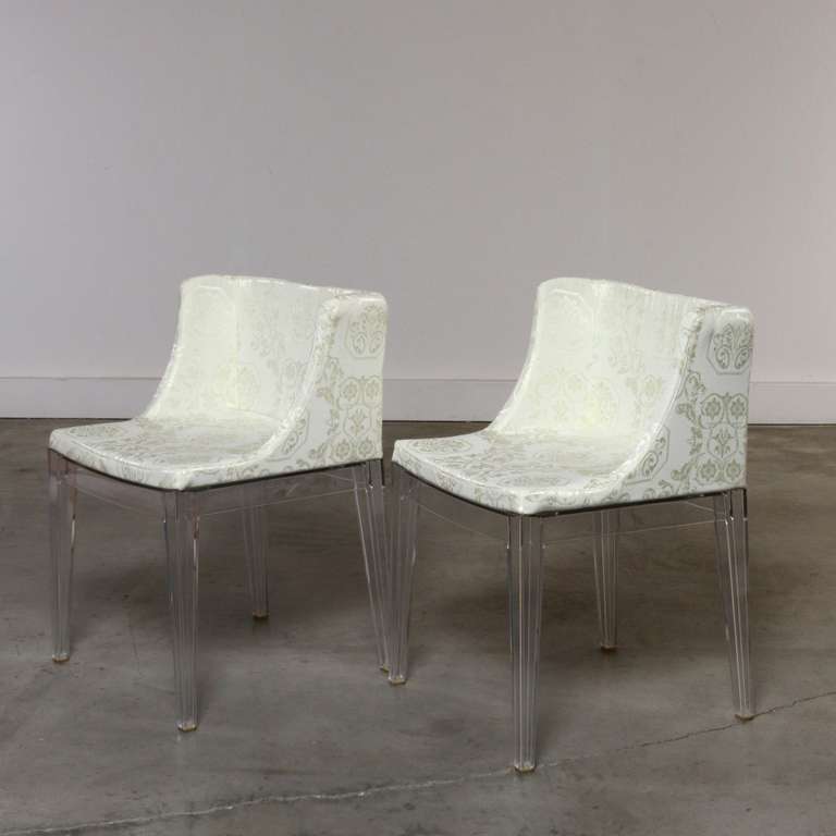 Pair of Lucite Mademoiselle Chairs by Philippe Starck Made in Italy 1