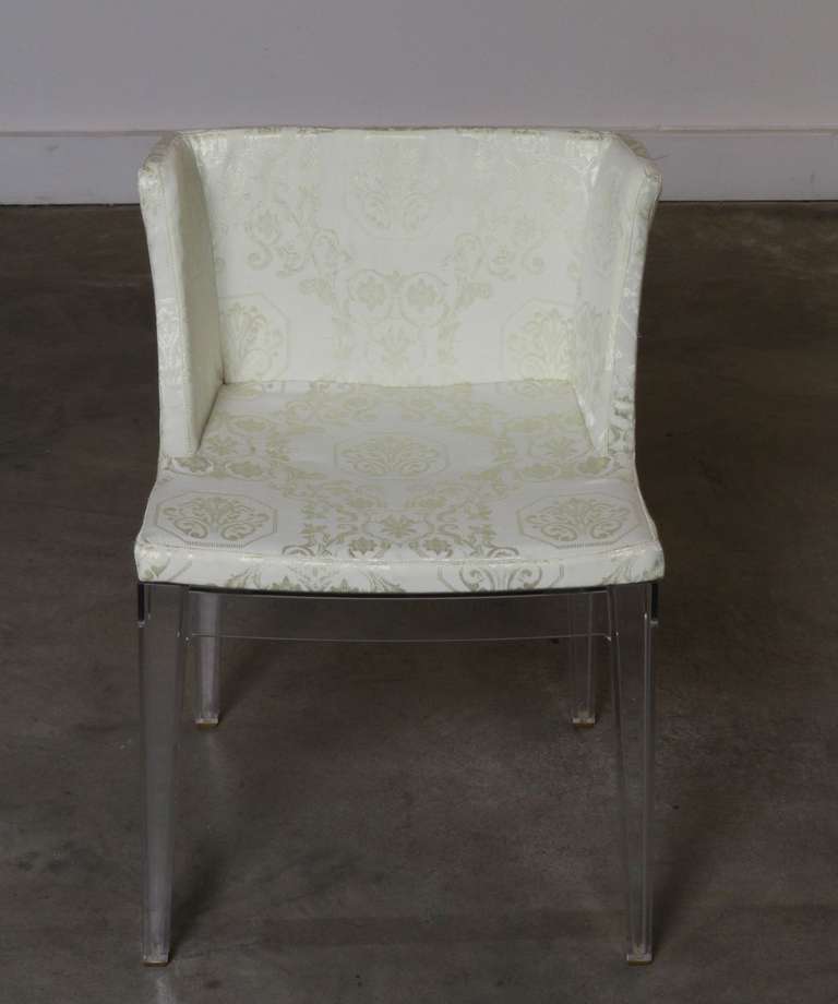 Italian Pair of Lucite Mademoiselle Chairs by Philippe Starck Made in Italy