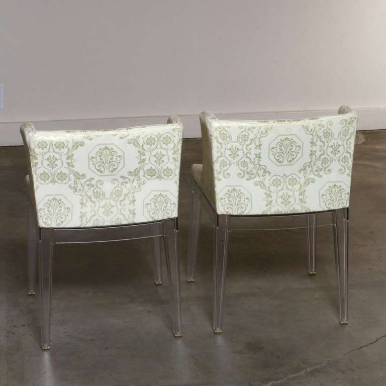 Pair of Lucite Mademoiselle Chairs by Philippe Starck Made in Italy 2